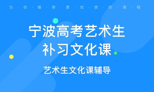 寧波藝術生文化課輔導與科技指導雙軌并行